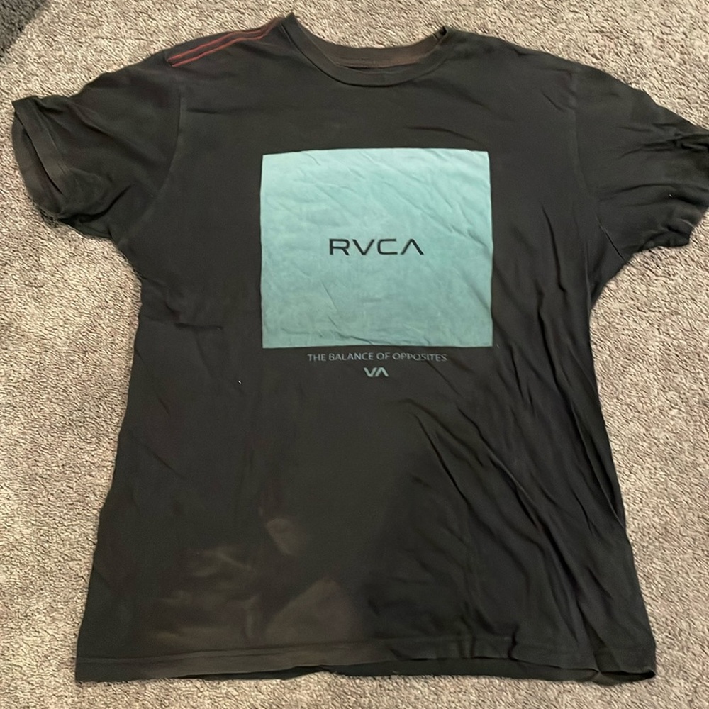 Vintage RVCA black and blue T shirt. Great for simplistic styled clothing.